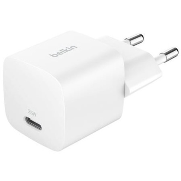 Фото - Мережевий зарядний пристрій Belkin 25Вт USB-С PD PPS White (WCA012KQWH)