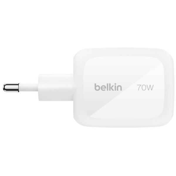 Фото - Мережевий зарядний пристрій Belkin 70Вт 2хUSB-С/USB-A GAN PD PPS White (WCH018HQWH)