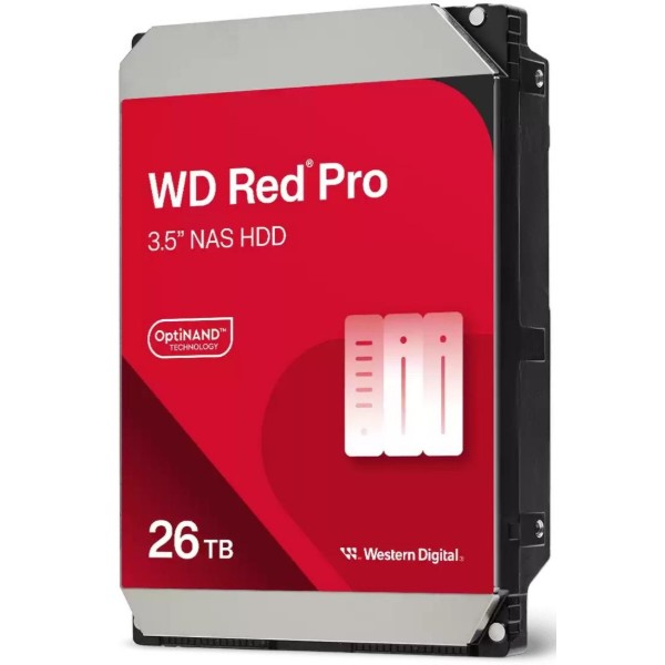 Фото - Жорсткий диск внутрішній WD 26TB 3.5" 7200 512MB SATA Red Pro NAS (WD260KFGX) Фото - Жорсткий диск внутрішній WD 26TB 3.5" 7200 512MB SATA Red Pro NAS (WD260KFGX)