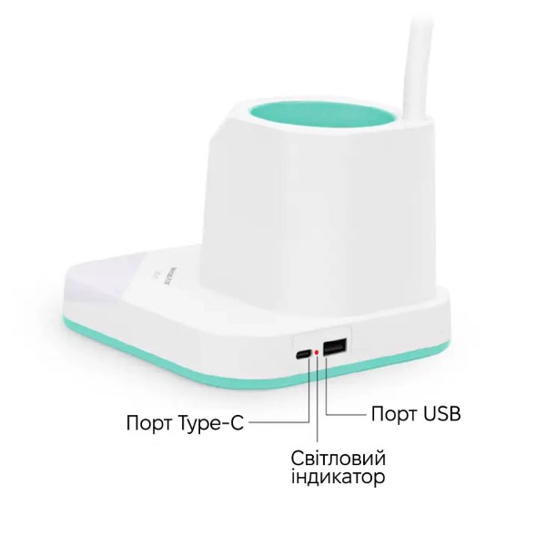 Фото - Настольная лампа Weidasi WD-6077 9W 285lm 4159K USB 5V White
