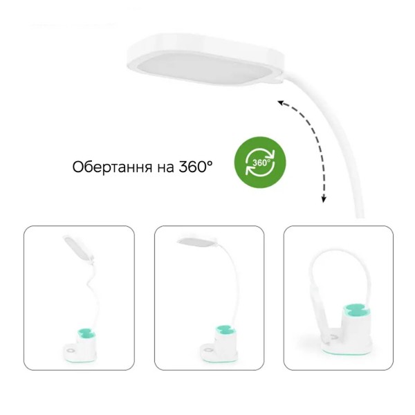Фото - Настільна лампа Weidasi WD-6078 9W 449lm 4159K USB 5V White