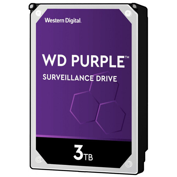 Фото - Жорсткий диск внутрішній Western Digital Purple 3TB 64MB 5400rpm 3.5 SATA III (WD30PURZ)