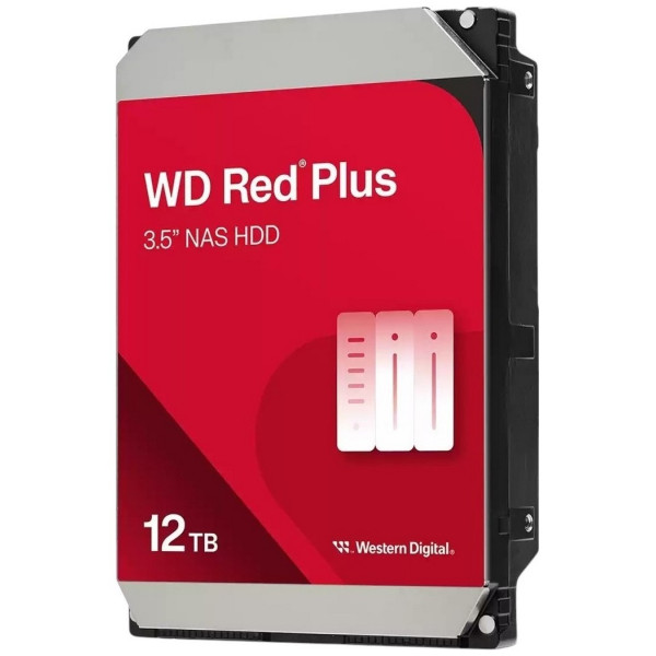 Фото - Жесткий диск внутренний Western Digital HDD SATA 12.0TB Red Plus 7200rpm 512MB (WD120EFGX)
