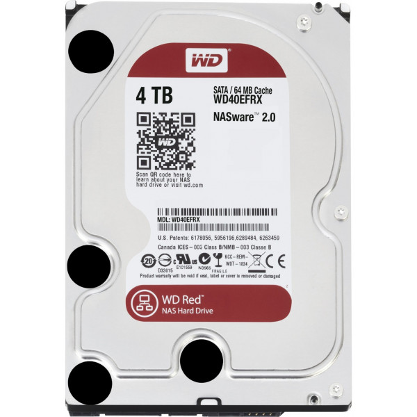 Фото - Жесткий диск внутренний WD SATA III 4TB IntelliPower 64MB Red (WD40EFRX)