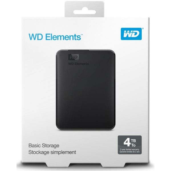 Фото - Жесткий диск внешний Western Digital Elements 4TB Black (WDBU6Y0040BBK-WESN)