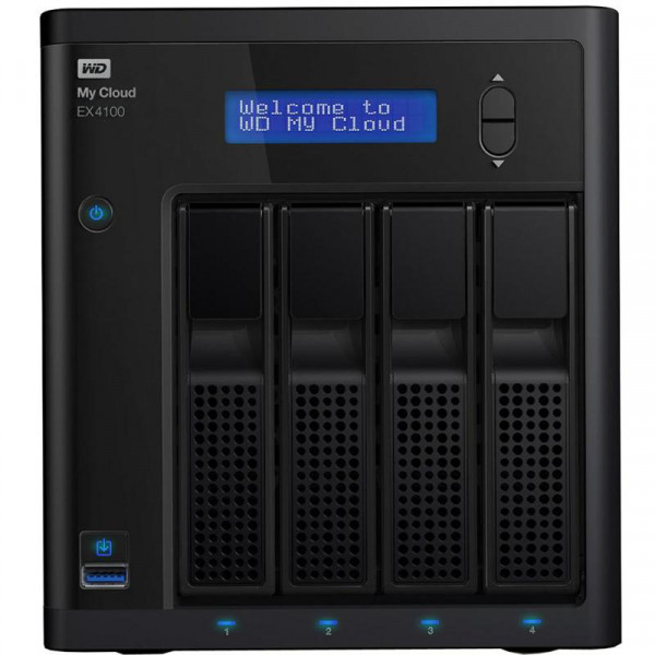 Фото - Сетевое хранилище c HDD Western Digital My Cloud EX4100 8TB USB 3.0 (WDBWZE0080KBK-EESN)