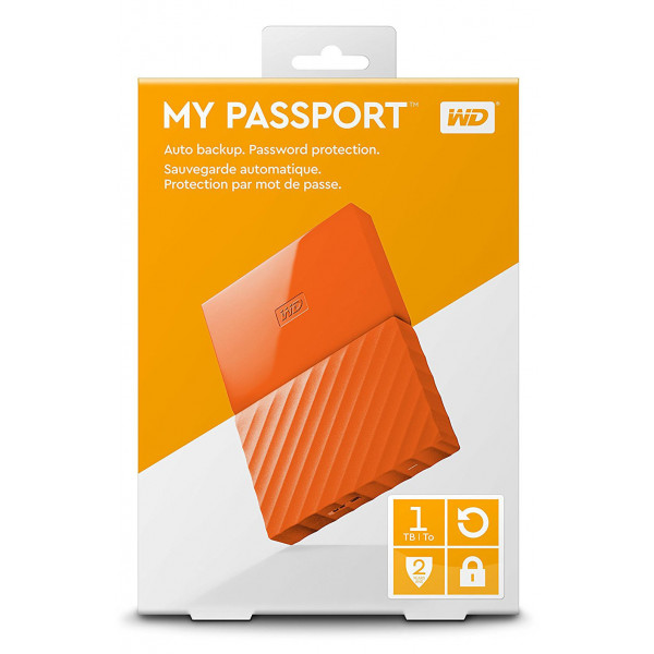 Фото - Жорсткий диск зовнішній Western Digital My Passport 1 TB Orange (WDBYNN0010BOR)