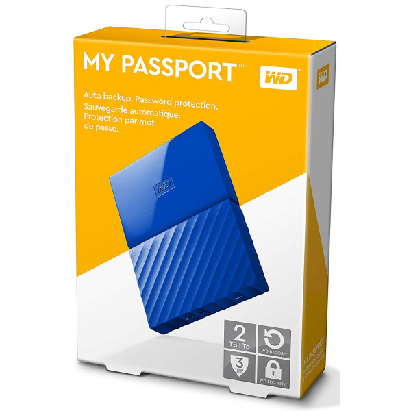 Фото - Жесткий диск внешний Western Digital My Passport 2TB USB 3.0 Blue (WDBS4B0020BBL-WESN)