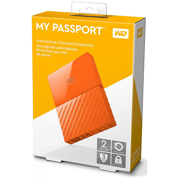 Фото - Жесткий диск внешний Western Digital My Passport 2TB USB 3.0 Orange (WDBS4B0020BOR-WESN)