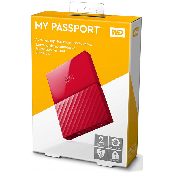 Фото - Жесткий диск внешний Western Digital My Passport 2TB USB 3.0 Red (WDBS4B0020BRD-WESN)