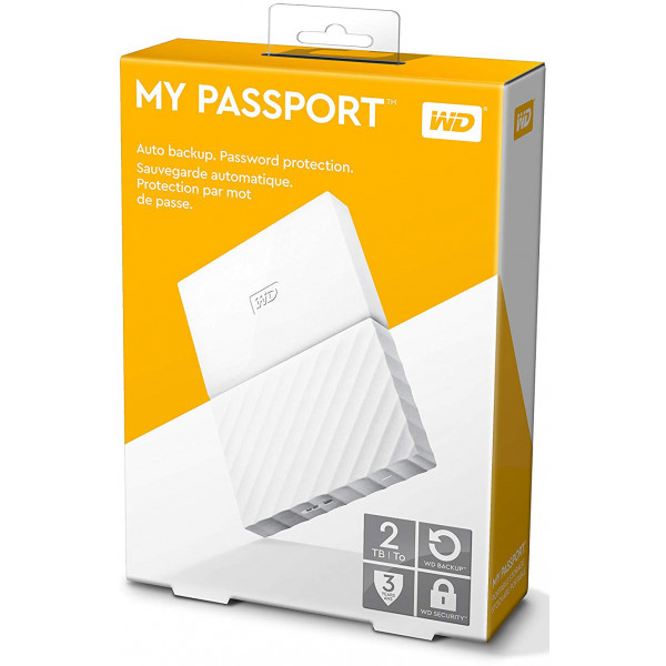 Фото - Жесткий диск внешний Western Digital My Passport 2TB USB 3.0 White (WDBS4B0020BWT-WESN)