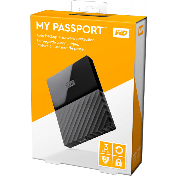 Фото - Жорсткий диск зовнішній Western Digital My Passport 3 TB Black (WDBYFT0030BBK)