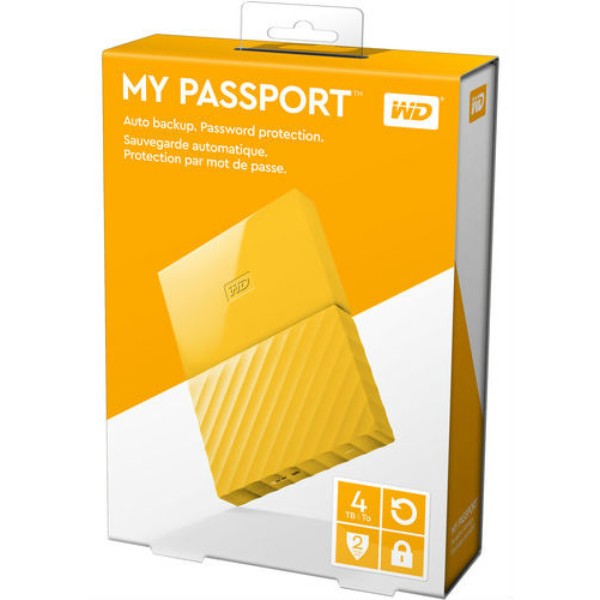 Фото - Жесткий диск внешний Western Digital My Passport 4 TB Yellow (WDBYFT0040BYL)