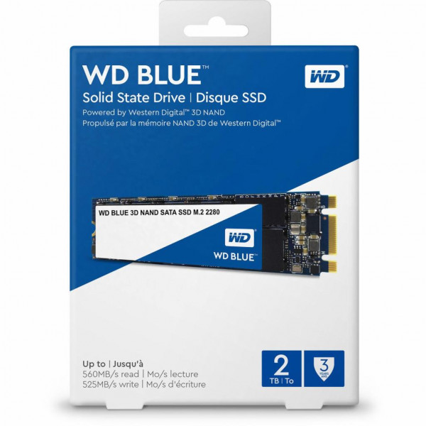 Фото - SSD-накопитель внутренний Western Digital M.2 2280 2TB TLC Blue (WDS200T2B0B)
