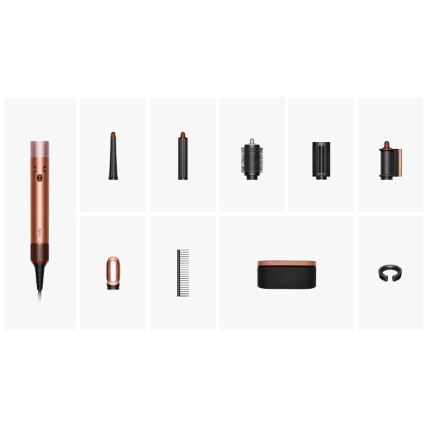 Фото - Уценка - Стайлер Dyson HS08 Airwrap ID T1/T2 Amber Silk Янтарный шелк (123682-01)