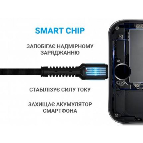 Фото - Кабель MAKE USB to Lightning 2.4A 1м Denim Grey (MCB-LD3GR)