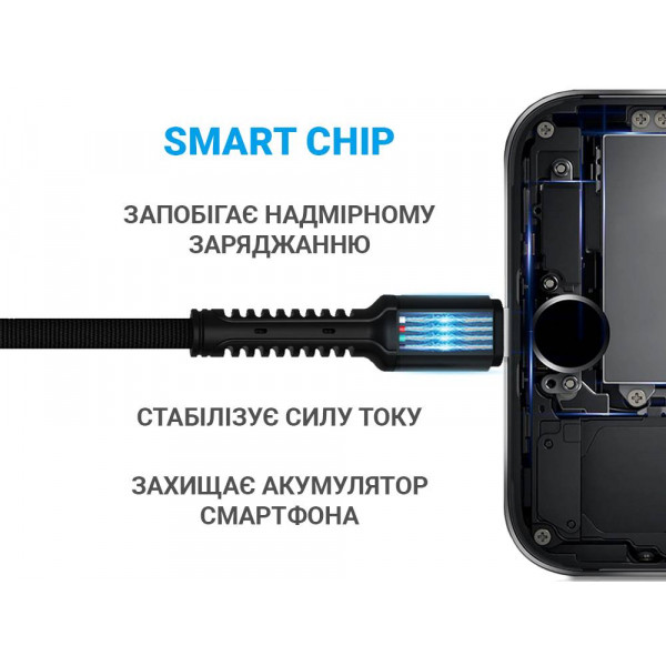 Фото - Кабель синхронизации данных MAKE Type-C to Type-C PD 1м Denim Grey (MCB-CD8GR)
