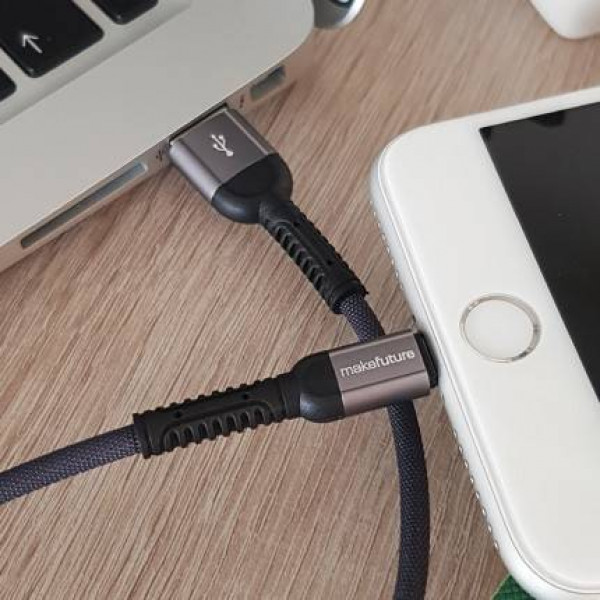 Фото - Кабель MAKE USB to Lightning 2.4A 1м Denim Grey (MCB-LD3GR)