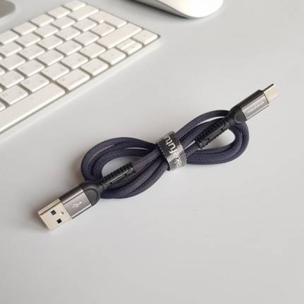 Фото - Уцінка - Кабель MAKE USB to Type-C 3A 1м Denim Grey (MCB-CD10GR)