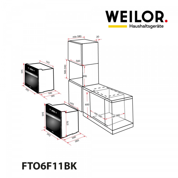 Фото - Духова шафа Weilor FTO6F11BK