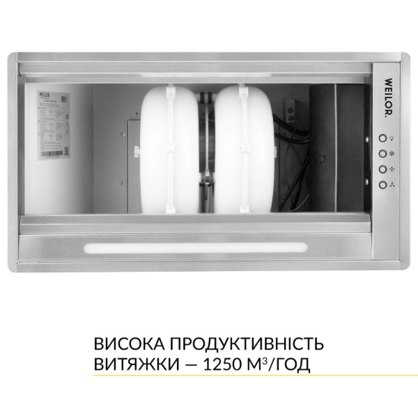 Фото - Вытяжка встраиваемая Weilor PPE 5265 SS 1250 LED Strip