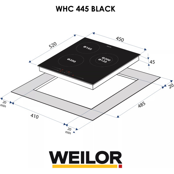 Фото - Варочная панель электрическая Weilor WHC 445 BLACK