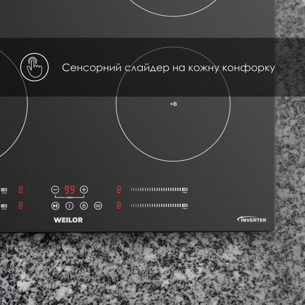Фото - Варочная панель электрическая Weilor WIS 643 BLACK NanoProtect
