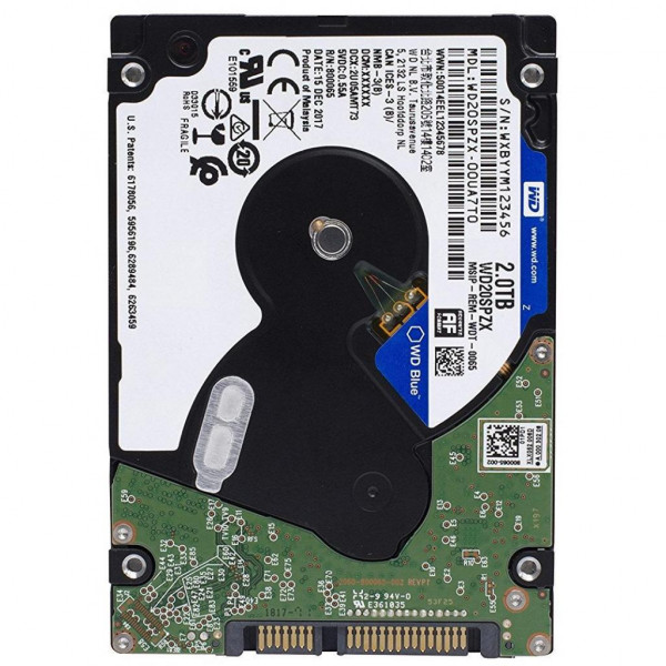 Фото - Жорсткий диск внутрішній Western Digital 2TB 128MB 2.5 SATA III (WD20SPZX)