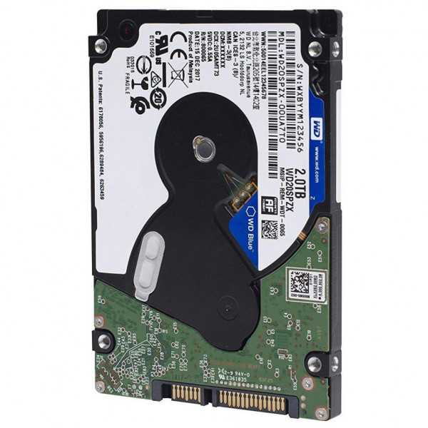 Фото - Жорсткий диск внутрішній Western Digital 2TB 128MB 2.5 SATA III (WD20SPZX)