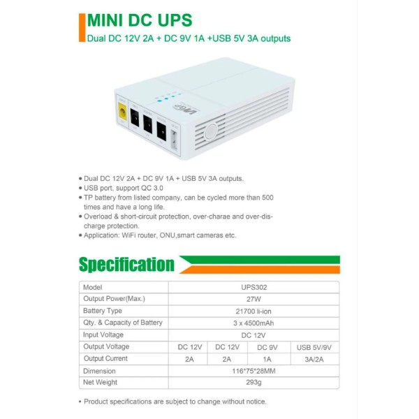 Фото - Джерело безперебійного живлення WGP UPS 302