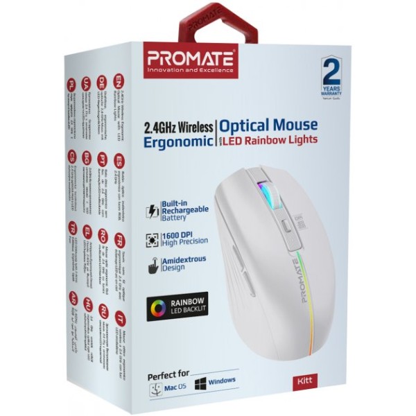 Фото - Миша бездротова Promate Kitt.White