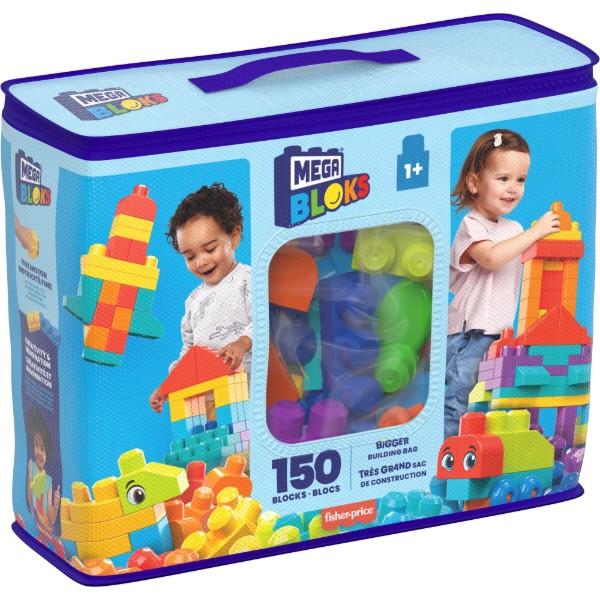 Фото - Пластиковый конструктор для малышей Mega Bloks Большой конструктор в мешке (150 деталей) (HHM96)