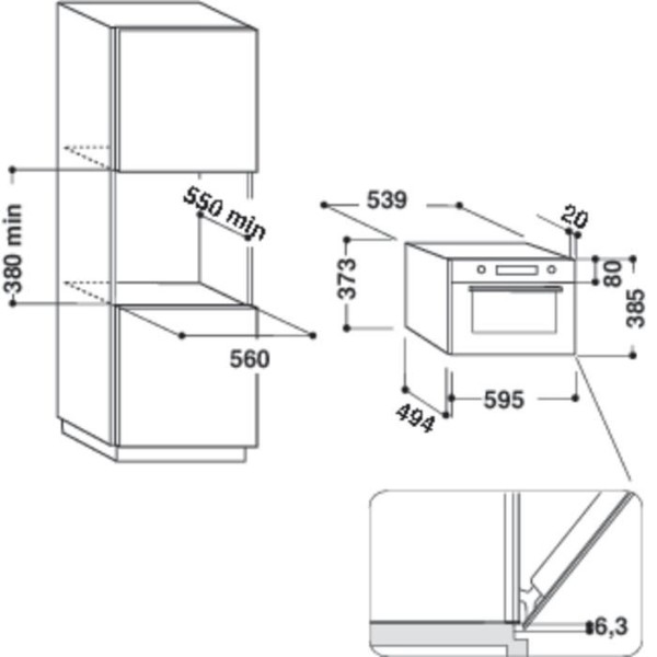 Фото - Микроволновая печь (СВЧ) встраиваемая Whirlpool AMW 730/NB