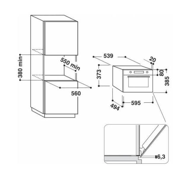 Фото - Микроволновая печь (СВЧ) встраиваемая Whirlpool AMW 730 WH