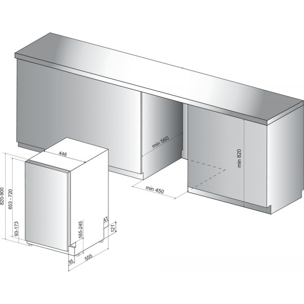 Фото - Посудомоечная машина встраиваемая Whirlpool WSIC 3M27C