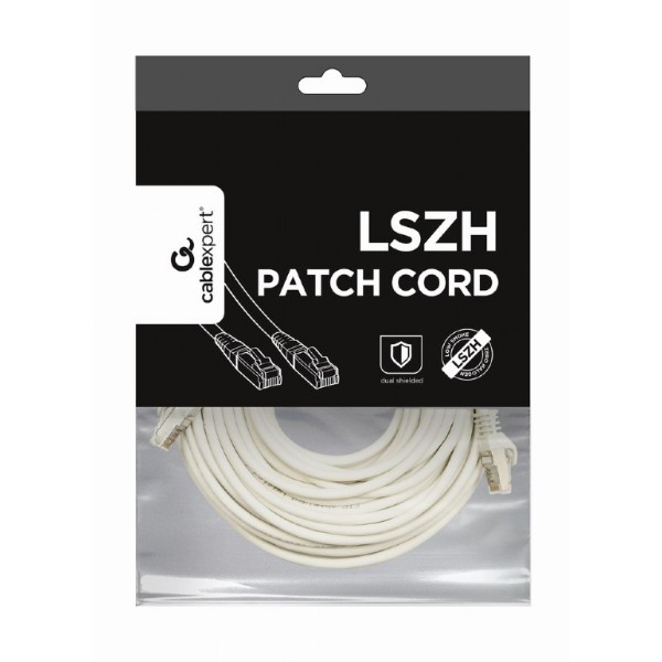 Фото - Кабель патч-корд Cablexpert S/FTP (PP6A-LSZHCU-W-1M) 50u 1m White