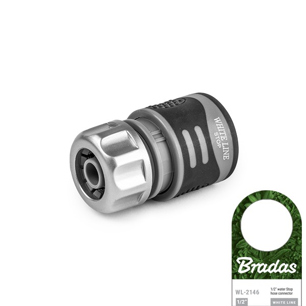Фото - З'єднувач для шланга BRADAS Stop TPR 1/2" White Line (WL-2146)