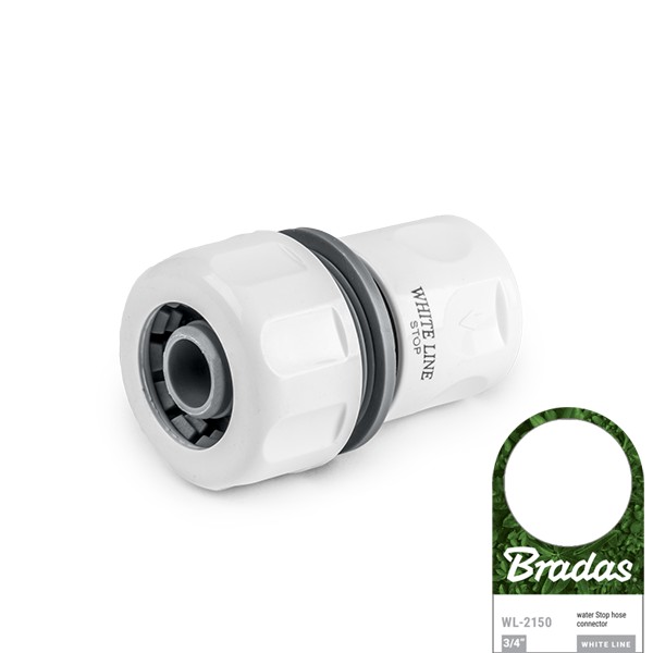 Фото - З'єднувач для шланга BRADAS Stop 3/4" White Line (WL-2150)
