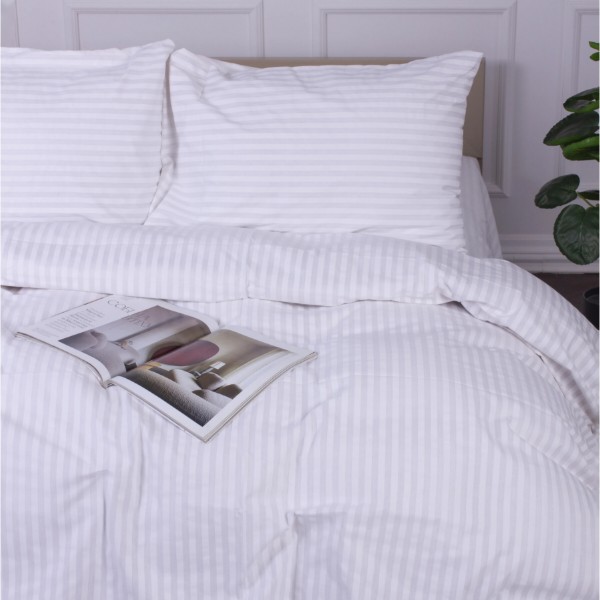 Фото - Комплект постельного белья MirSon 143 x 210 Ranforce Elite 17-0605 Stripe White Ранфорс (2200008053598)