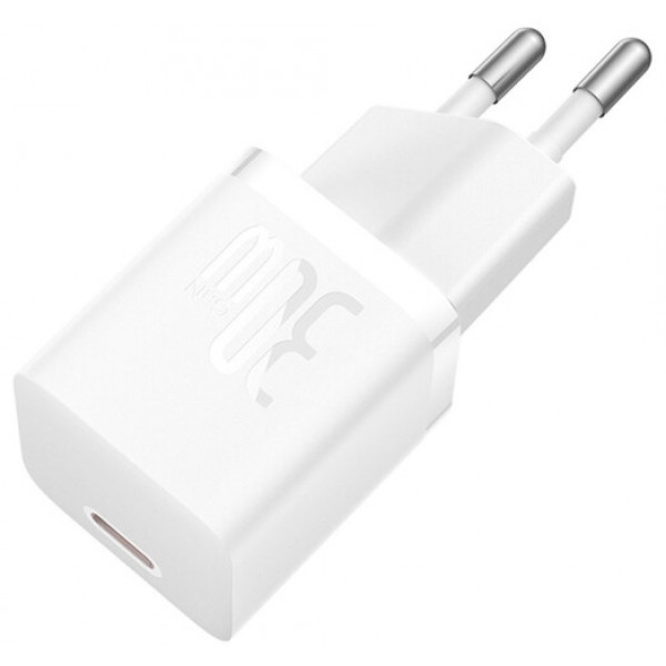 Фото - Мережевий зарядний пристрій Baseus GaN5 FC mini 1C 30W White (CCGN070502)