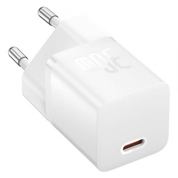 Фото - Мережевий зарядний пристрій Baseus GaN5 FC mini 1C 30W White (CCGN070502)
