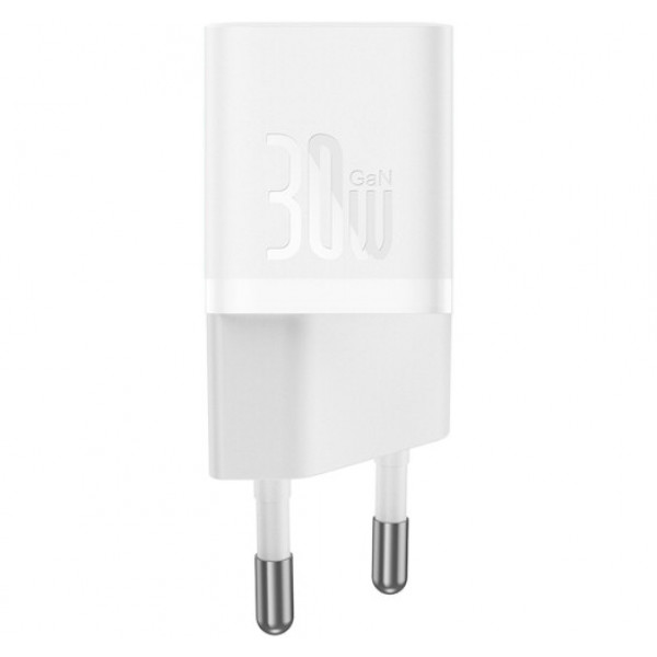 Фото - Мережевий зарядний пристрій Baseus GaN5 FC mini 1C 30W White (CCGN070502)
