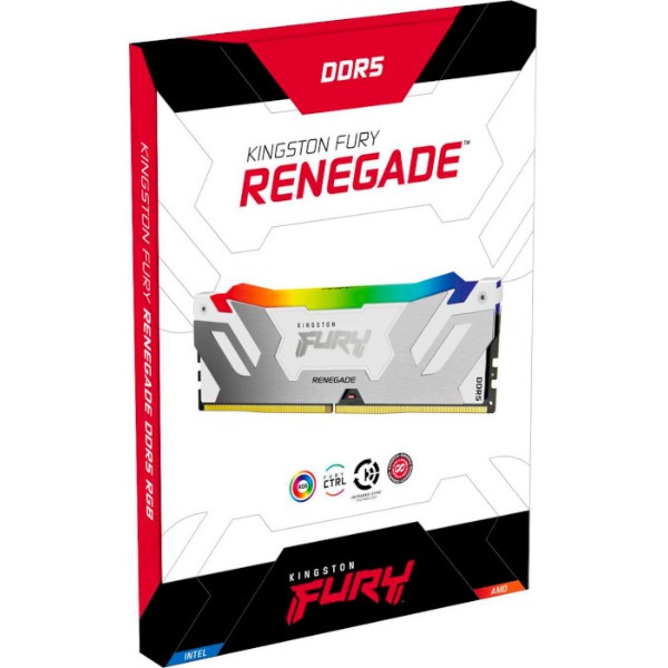 Фото - Память DDR Kingston Fury Renegade RGB White DDR5 32GB/6400 (KF564C32RWA-32)