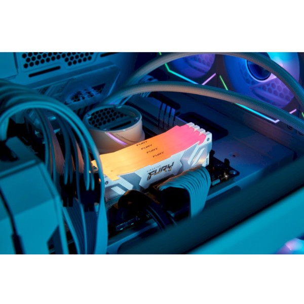 Фото - Память DDR Kingston Fury Renegade RGB White DDR5 32GB/6400 (KF564C32RWA-32)