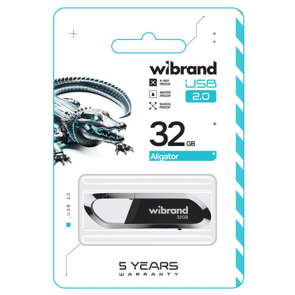 Фото - Флеш USB Wibrand USB 2.0 Aligator 32Gb Black (WI2.0/AL32U7B)