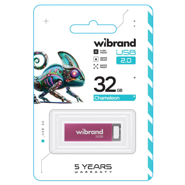 Фото - Флеш USB Wibrand USB 2.0 Chameleon 32Gb Pink (WI2.0/CH32U6P)