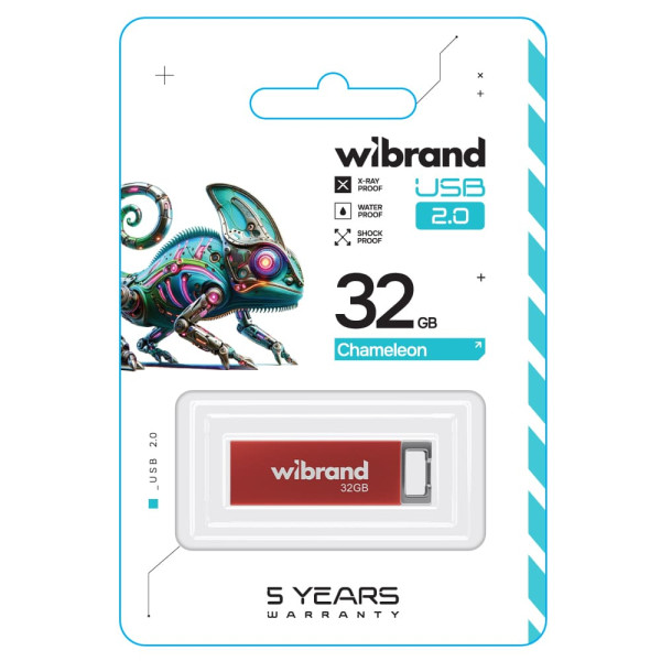 Фото - Флеш USB Wibrand USB 2.0 Chameleon 32Gb Red (WI2.0/CH32U6R)
