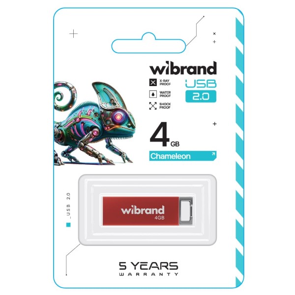 Фото - Флеш USB Wibrand USB 2.0 Chameleon 4Gb Red (WI2.0/CH4U6R)