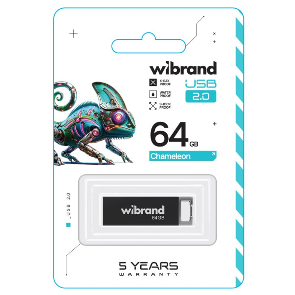 Фото - Флеш USB Wibrand USB 2.0 Chameleon 64Gb Black (WI2.0/CH64U6B)