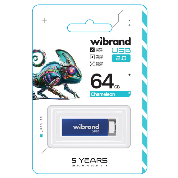 Фото - Флеш USB Wibrand USB 2.0 Chameleon 64Gb Blue (WI2.0/CH64U6U)